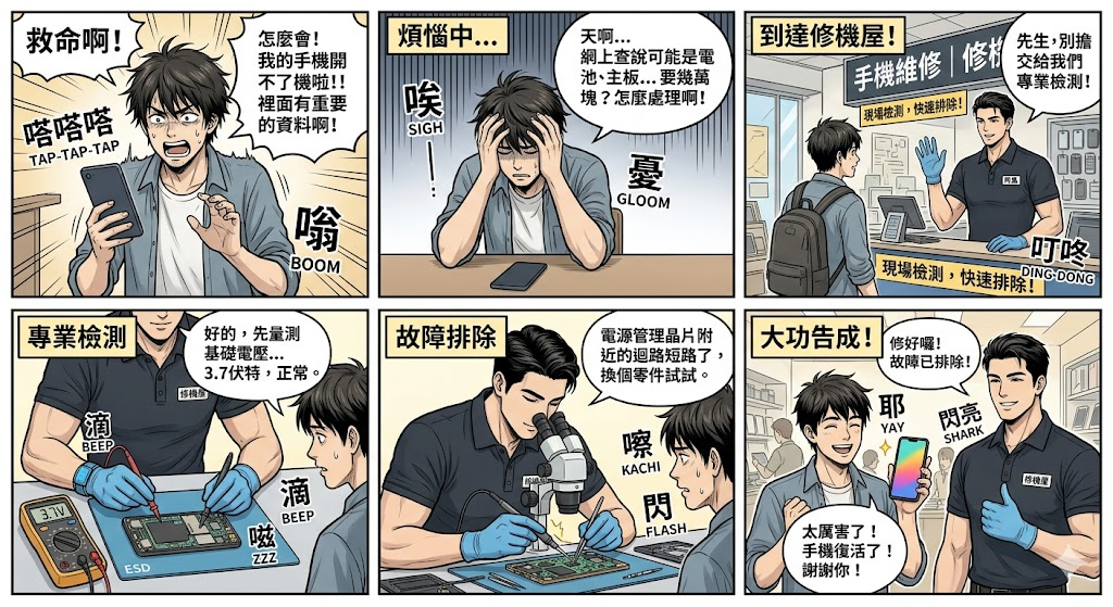 台中北屯手機電池更換與精密檢測